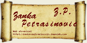 Žanka Petrašinović vizit kartica